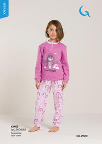 PIGIAMA BAMBINA M/L V30006 Tellini S.r.l. Ingrosso Abbigliamento